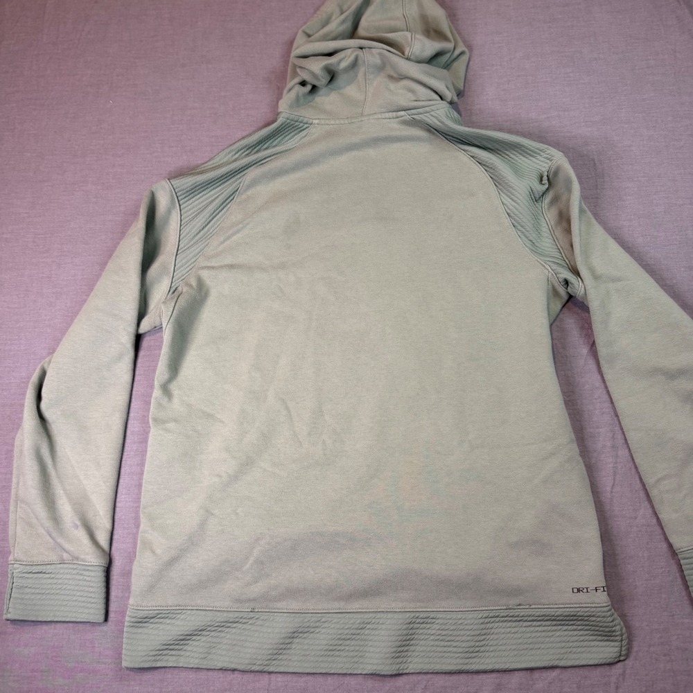Nike Softball Hoodie Women's Medium Green Dri-FIT 1/4 Zip Pullover Cropped Front - Picture 11 of 13